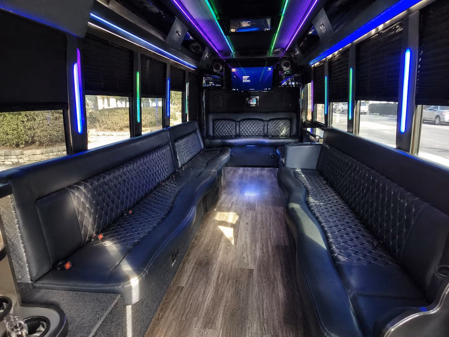 goose creek 15 passenger party bus interior