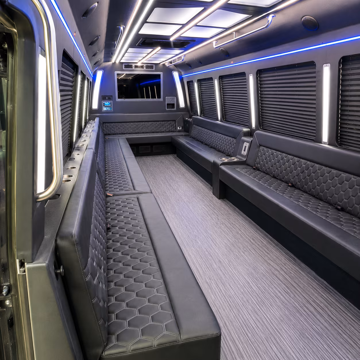 goose creek 40 passenger party bus interior