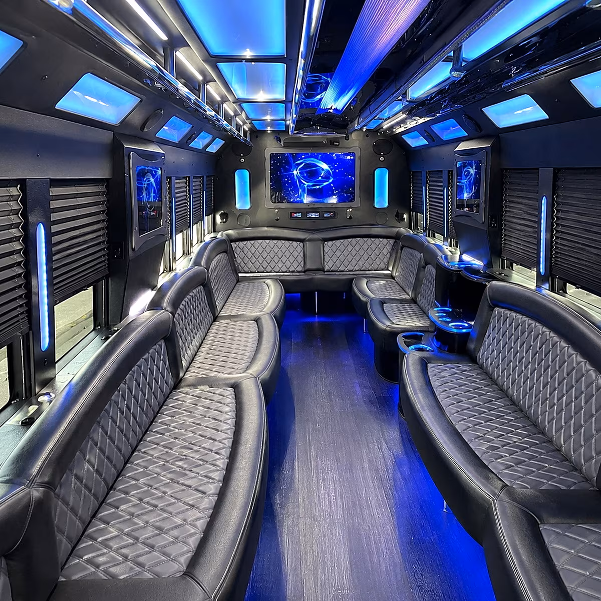 goose creek 50 passenger party bus interior