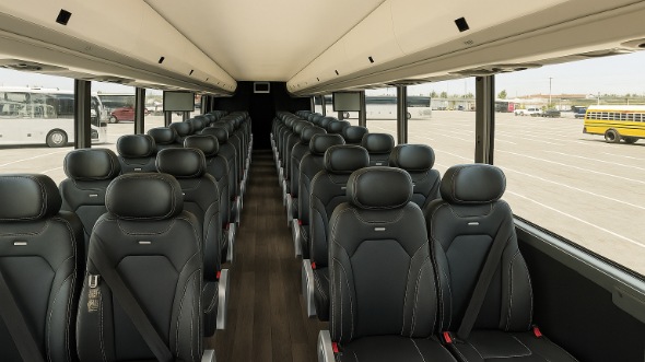 Interior of Charter Bus Company North Charleston's 18 Passenger Minibus in North Charleston