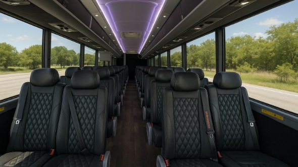 Interior of Charter Bus Company Summerville's 30 Passenger Minibus in Summerville