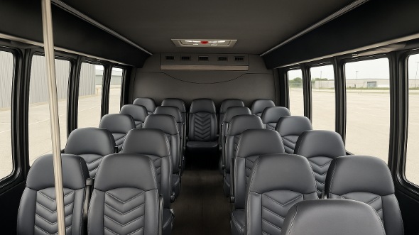 Interior of Charter Bus Company Summerville's 35 Passenger Minibus in Summerville